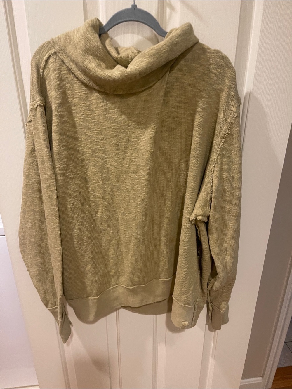 Free People Olive Green Cowl Neck Sweater